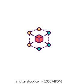 Cube icon design. Marketing icon vector illustration