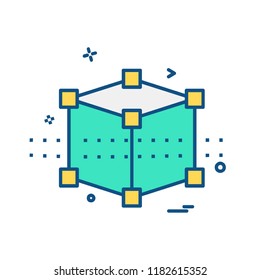 Cube icon design vector