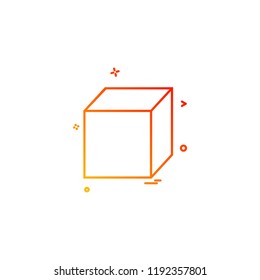 Cube icon design vector