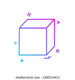 Cube icon design vector