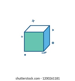Cube icon design vector