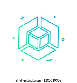 Cube icon design vector