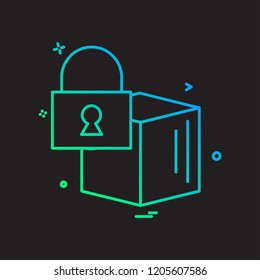 Cube icon design vector