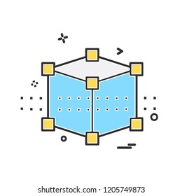 Cube icon design vector