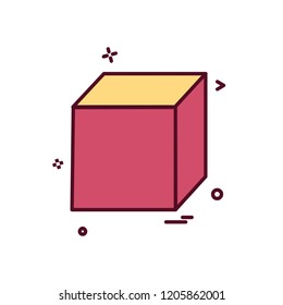 Cube icon design vector