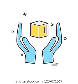 Cube icon design vector