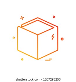 Cube icon design vector