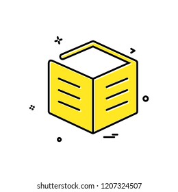 Cube icon design vector