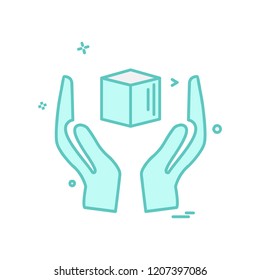 Cube icon design vector