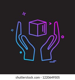 Cube icon design vector
