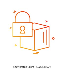 Cube icon design vector
