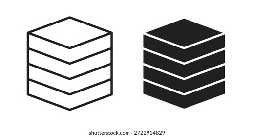 Cubo icono diseña la colección para el móvil, ui, Web.