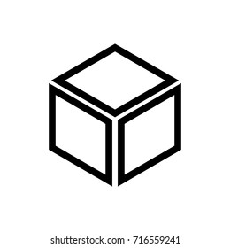 Cube icon , (edge)