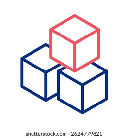Cube Icon Element For Design