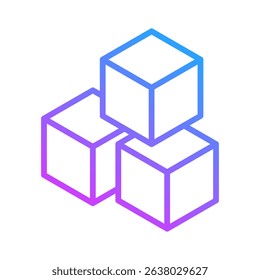 Cube Icon Element For Design