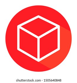 Cube icon graphic design vector, symbol modern isolated illustration