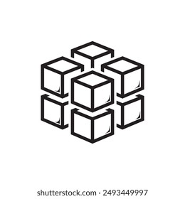 cube icon illustration element design
