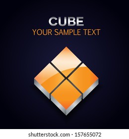 Cube Icon - Isolated On Background - Vector Illustration, Graphic Design Editable For Your Design.