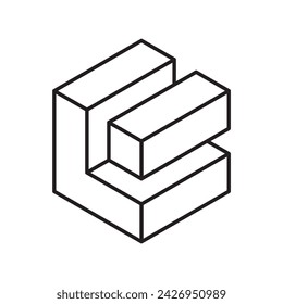 Icono de cubo aislado sobre fondo blanco. Elemento de diseño. Ilustración vectorial.