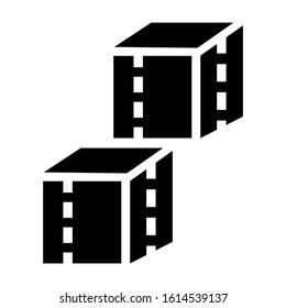 cube icon isolated sign symbol vector illustration - high quality black style vector icons
