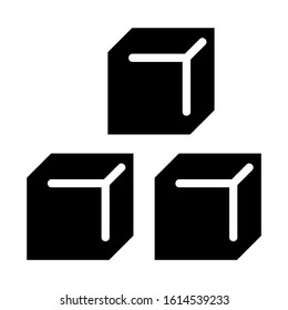 cube icon isolated sign symbol vector illustration - high quality black style vector icons
