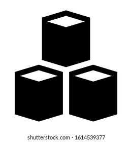 cube icon isolated sign symbol vector illustration - high quality black style vector icons
