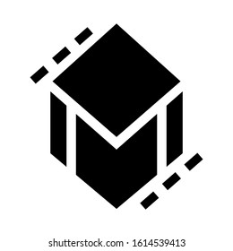 cube icon isolated sign symbol vector illustration - high quality black style vector icons
