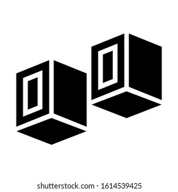 cube icon isolated sign symbol vector illustration - high quality black style vector icons

