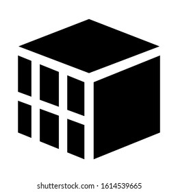cube icon isolated sign symbol vector illustration - high quality black style vector icons
