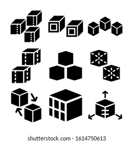 cube icon isolated sign symbol vector illustration - Collection of high quality black style vector icons
