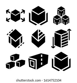 cube icon isolated sign symbol vector illustration - Collection of high quality black style vector icons
