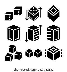 cube icon isolated sign symbol vector illustration - Collection of high quality black style vector icons
