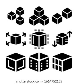 cube icon isolated sign symbol vector illustration - Collection of high quality black style vector icons
