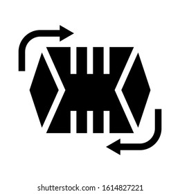 cube icon isolated sign symbol vector illustration - high quality black style vector icons
