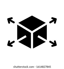 cube icon isolated sign symbol vector illustration - high quality black style vector icons
