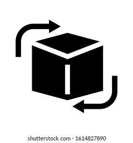 cube icon isolated sign symbol vector illustration - high quality black style vector icons
