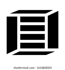 cube icon isolated sign symbol vector illustration - high quality black style vector icons
