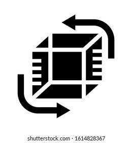 cube icon isolated sign symbol vector illustration - high quality black style vector icons
