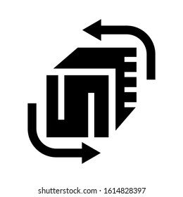 cube icon isolated sign symbol vector illustration - high quality black style vector icons
