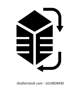 cube icon isolated sign symbol vector illustration - high quality black style vector icons
