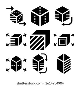 cube icon isolated sign symbol vector illustration - Collection of high quality black style vector icons
