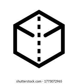 icono de cubo o logotipo símbolo de signo aislado ilustración vectorial - iconos vectoriales de estilo negro de alta calidad
