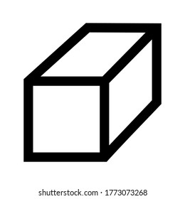 icono de cubo o logotipo símbolo de signo aislado ilustración vectorial - iconos vectoriales de estilo negro de alta calidad
