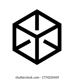 cube icon or logo isolated sign symbol vector illustration - high quality black style vector icons
