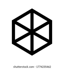 icono de cubo o logotipo símbolo de signo aislado ilustración vectorial - iconos vectoriales de estilo negro de alta calidad
