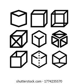 cube icon or logo isolated sign symbol vector illustration - Collection of high quality black style vector icons
