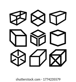 cube icon or logo isolated sign symbol vector illustration - Collection of high quality black style vector icons
