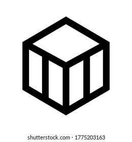 cube icon or logo isolated sign symbol vector illustration - high quality black style vector icons
