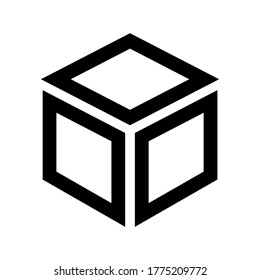 Würfel-Symbol oder Logo einzeln auf Zeichen, Vektorgrafik - hochwertige Vektorsymbole in schwarzem Stil
