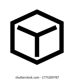 cube icon or logo isolated sign symbol vector illustration - high quality black style vector icons
